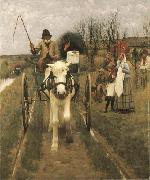 Henry Herbert La Thangue Leaving Home oil on canvas